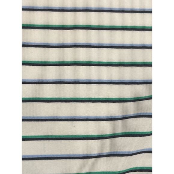 Peter Millar mens polo green blue striped size large - Picture 7 of 7